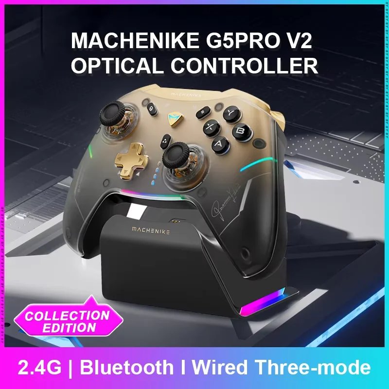 Machenike G5 Pro V2 Optical Gamepad Hall Joystick PC STEAM Wireless Bluetooth Body Trigger Customized Control Free Shiping