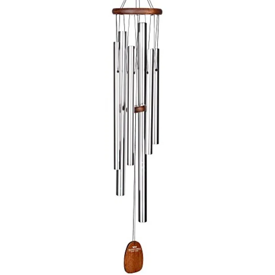 

Woodstock Wind Chimes for Outside Outdoor Decor for Your Patio and Front Porch Garden Decor 33" Silver Wind Chime Woodstock Ada