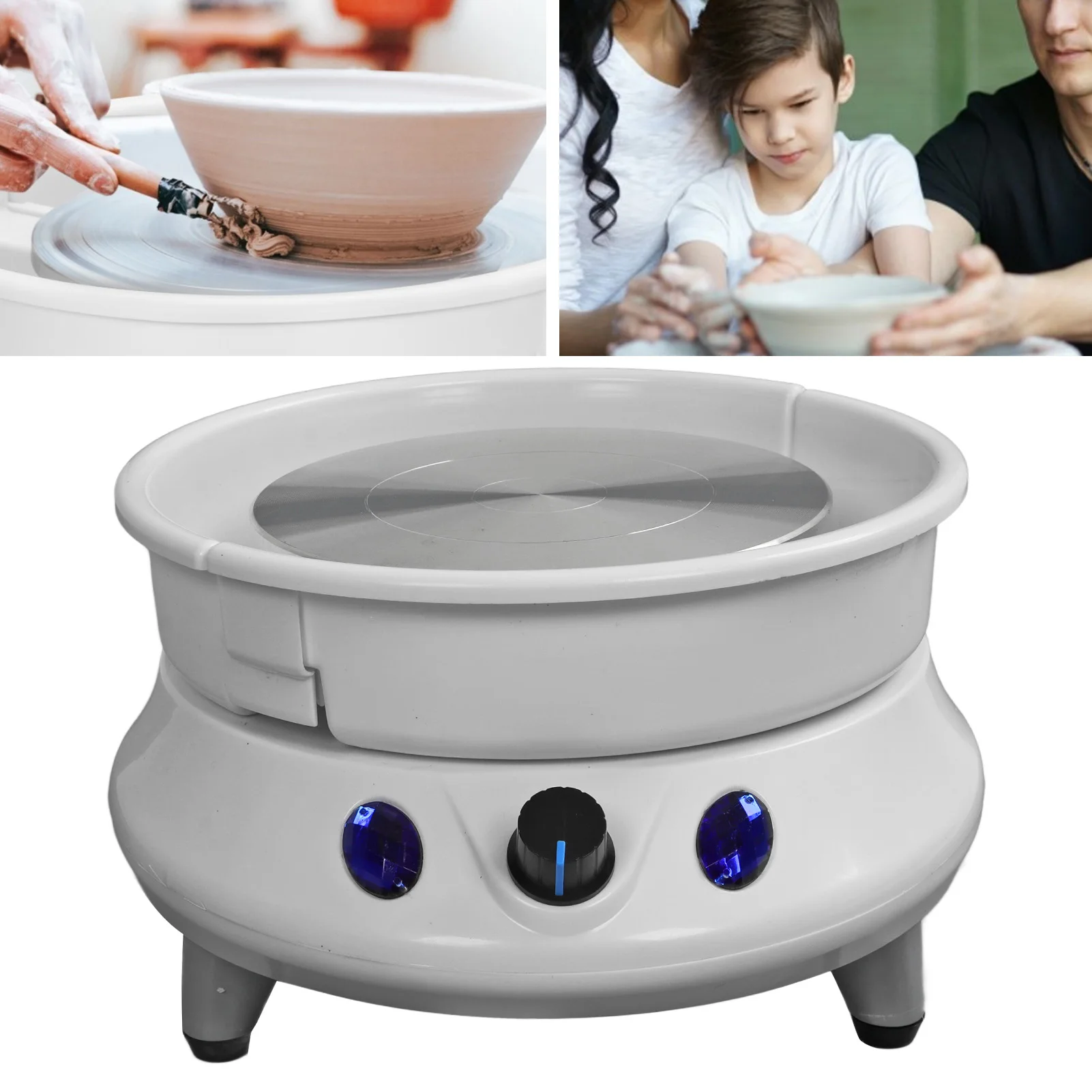 

Ceramic Machine Pottery Wheel Pottery Wheel 3 Legged Support Humanized Design 15cm Turntable Diameter ABS Alloy Ceramic Machine