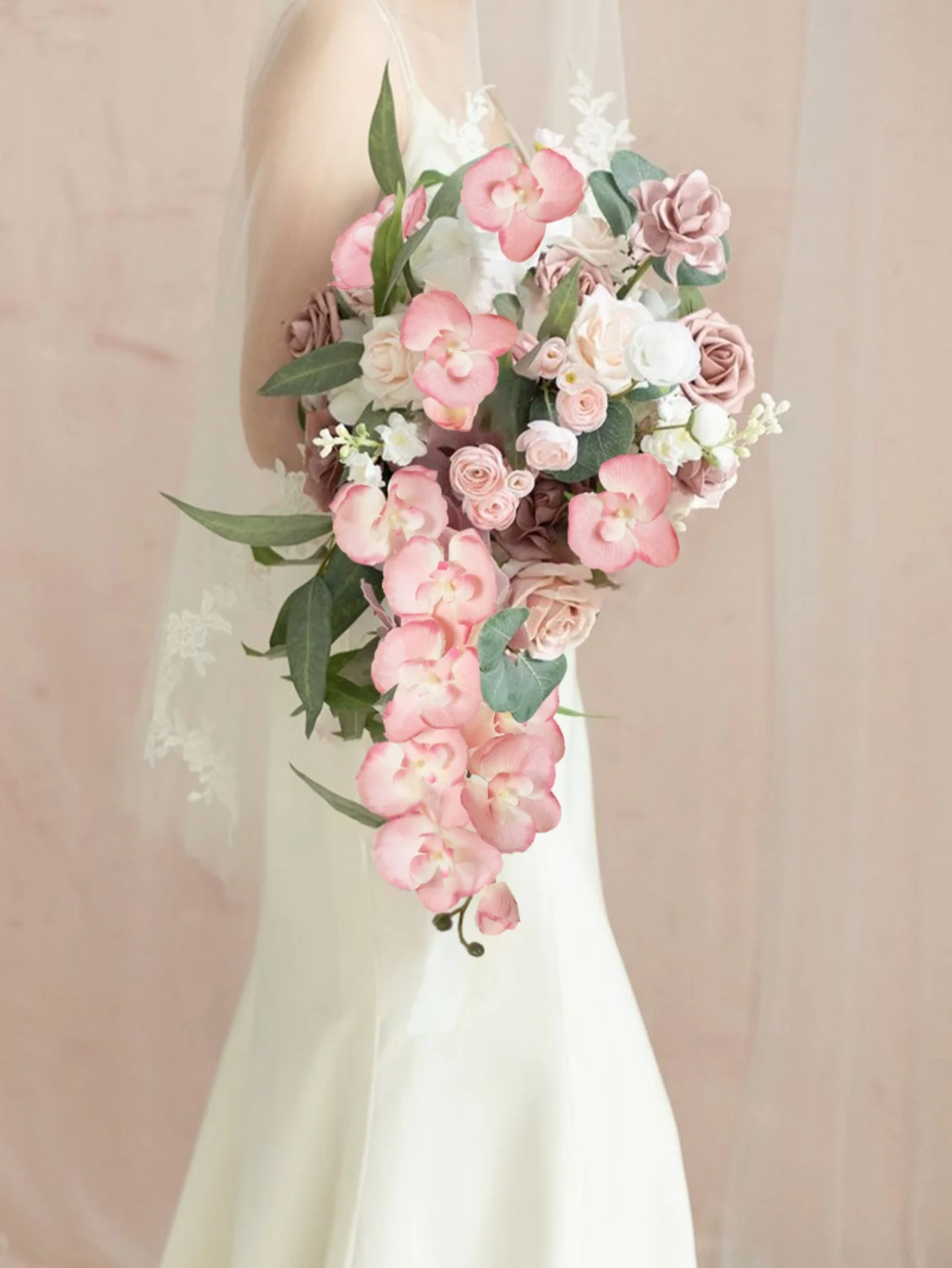 Künstliche Orchideen Phalaenopsis-Blumen für DIY Hochzeits-Tischdekoration, Heim-Party-Deko Perfekt für Valentinstag, Abschlussgeschenke – Detail 1