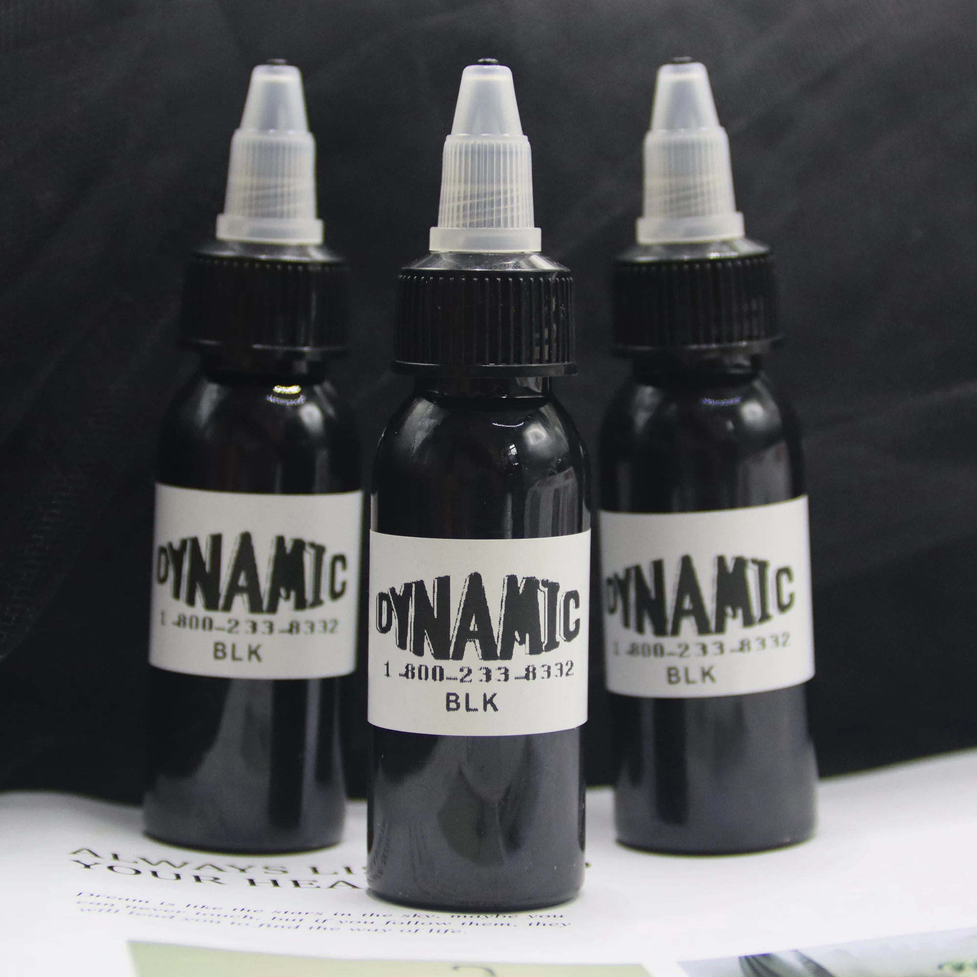 Tinta de tatuaje dinámica, 1 piezas, 30ml, 60ml, 90ml, 120ml, Color corporal, Material de tatuaje negro