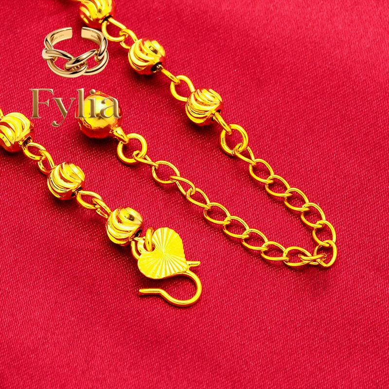 Fylia Jewelry   24K Gold Euro Coin Adjustable Anklet | AU999 Pure Gold, vintage euro coin design, adjustable length, stylish for