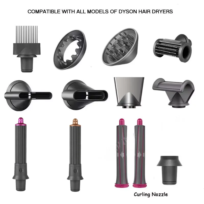 Universal Hair Dryer Accessories, Diffuser, Automatic Curling Iron, Hairstylist Accessories, Magnetic Nozzle, Quick Installation