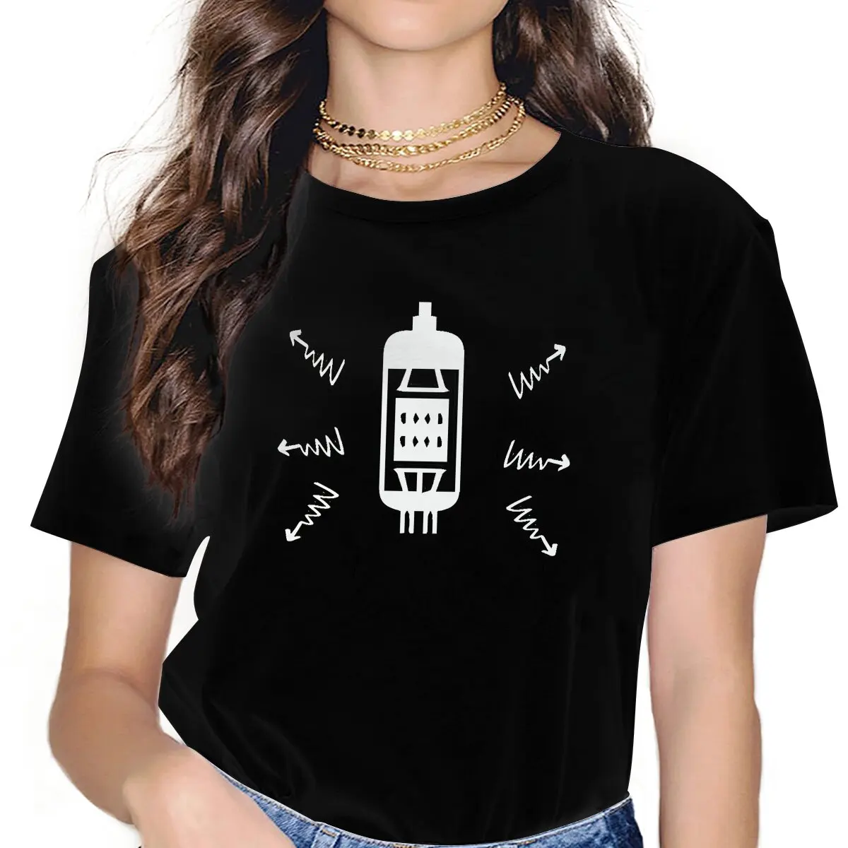 Vacuum Tube Ham Radio Tshirt Homme Women's Tees Unisex Polyester Blusas T Shirt For Women