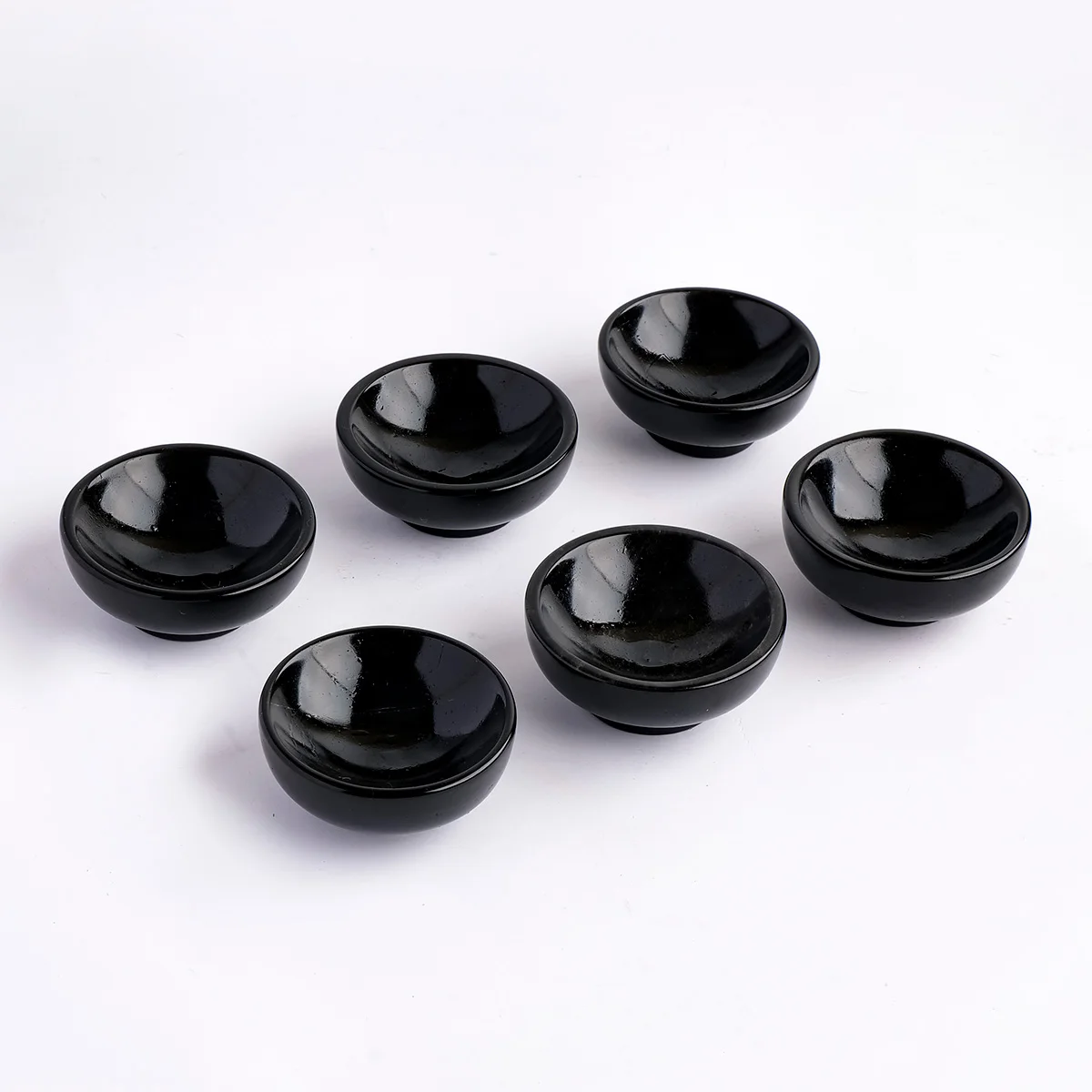 Juego de 1 taza de té de cristal natural en bruto y copa de vino de obsidiana, decoración energética para el hogar y la oficina, taza de Kung Fu