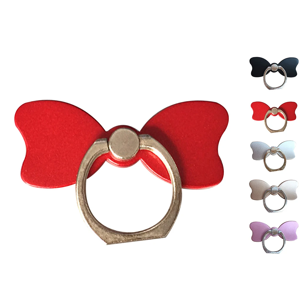 Bow Cell Phone Ring Holder, Stand Mobile Kickstand, Mesa de mesa, Anti Drop