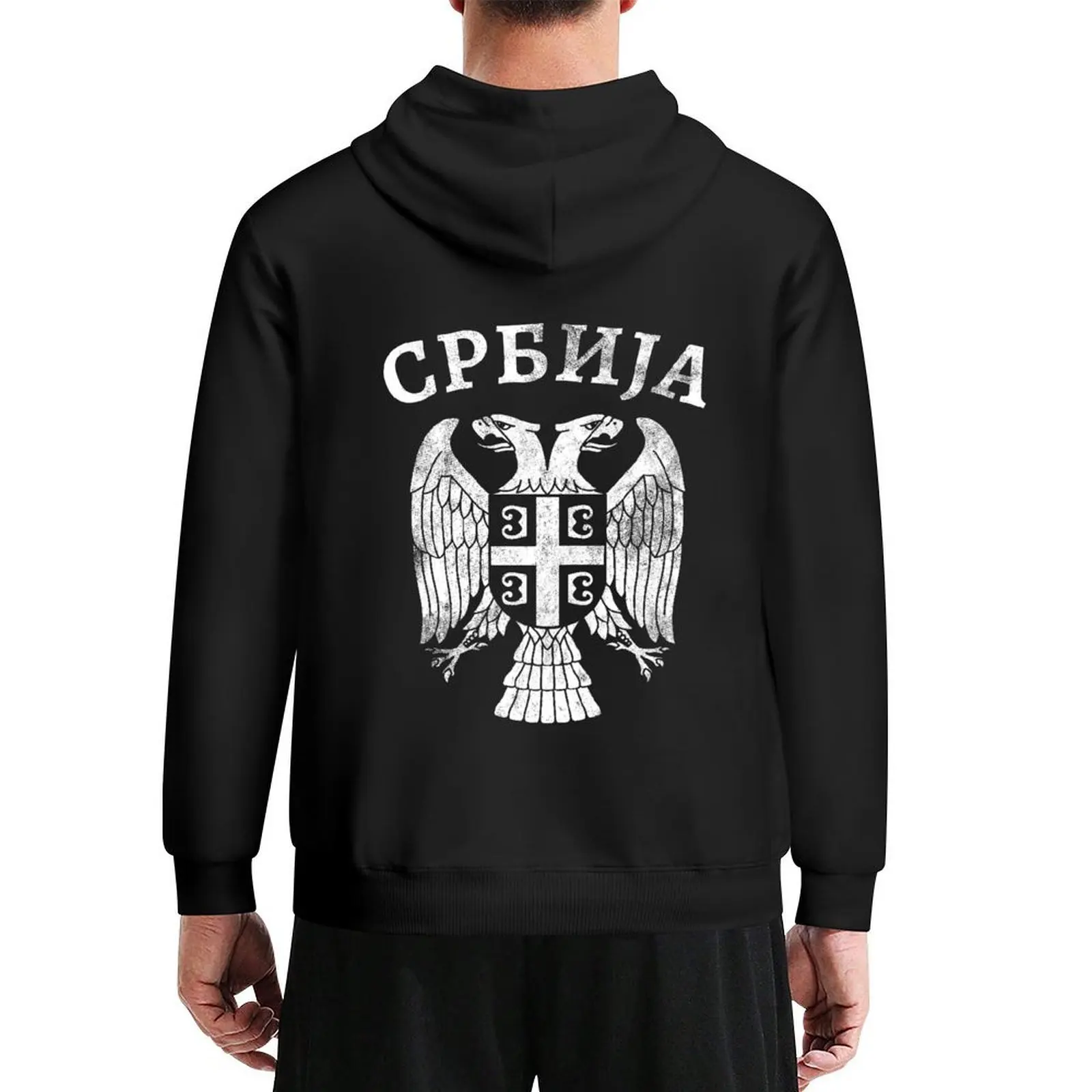 

Serbia eagle coat of arms Hoodie autumn clothes winter clothes fashion men men clothes hoodie oversize