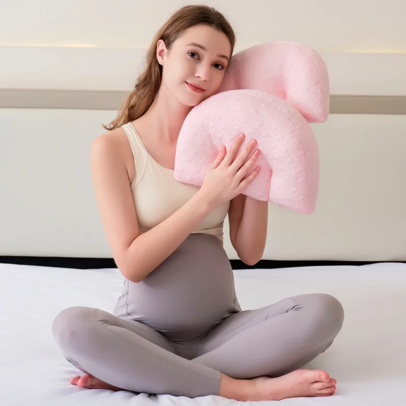 محبوك المواد وسادة الحمل وسادة نمط القلب للنساء الحوامل الأمومة وسائد النوم وسادة الحمل #3