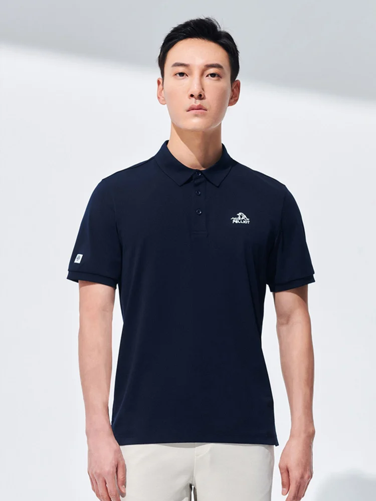 Camiseta PELLIOT para hombre, novedad de verano 2023, polo transpirable de media manga, deportes, fitness, versátil, de negocios, manga corta