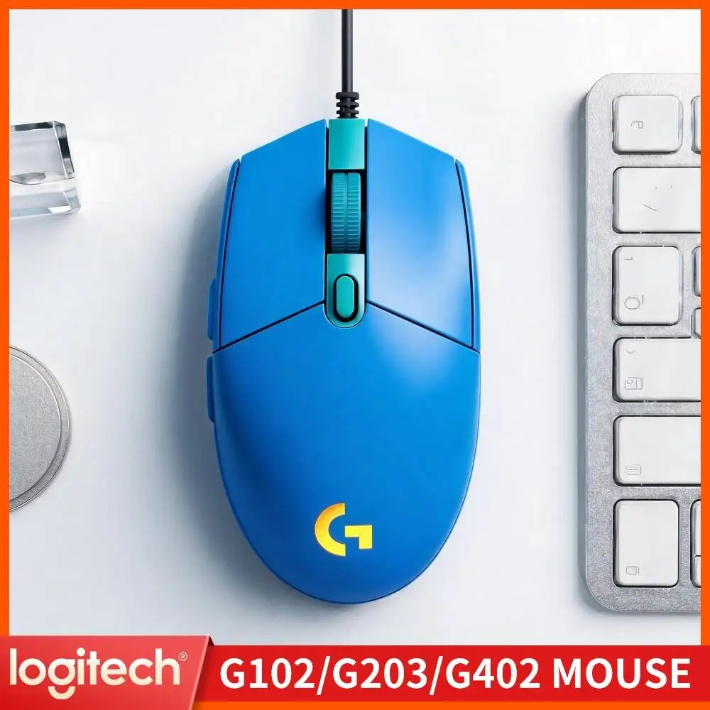 Logitech G102 Wired Mouse,Simple DPI Adjustment,Durable Mechanical Keys,Sync RGB Lights For Competitive Game Practice