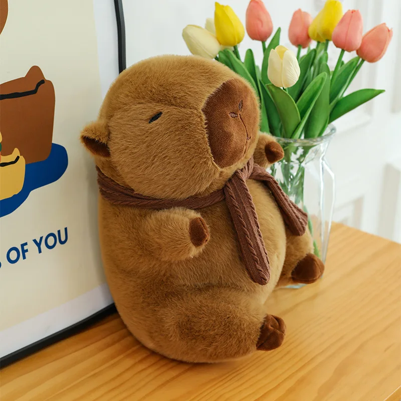 Capybara Plush Toy Set Mommy with 4 Little Capibaras Capibala Plushie Dolls Stuffed Animal Pillow Turtle Backpack Car Decor