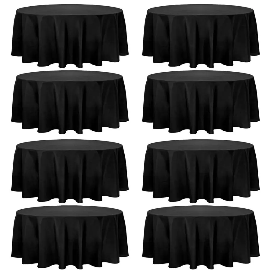 

Набор из 8 круглых скатертей диаметром 90 дюймов, оптовые моющиеся скатерти из полиэстера для свадеб, вечеринок и приемов