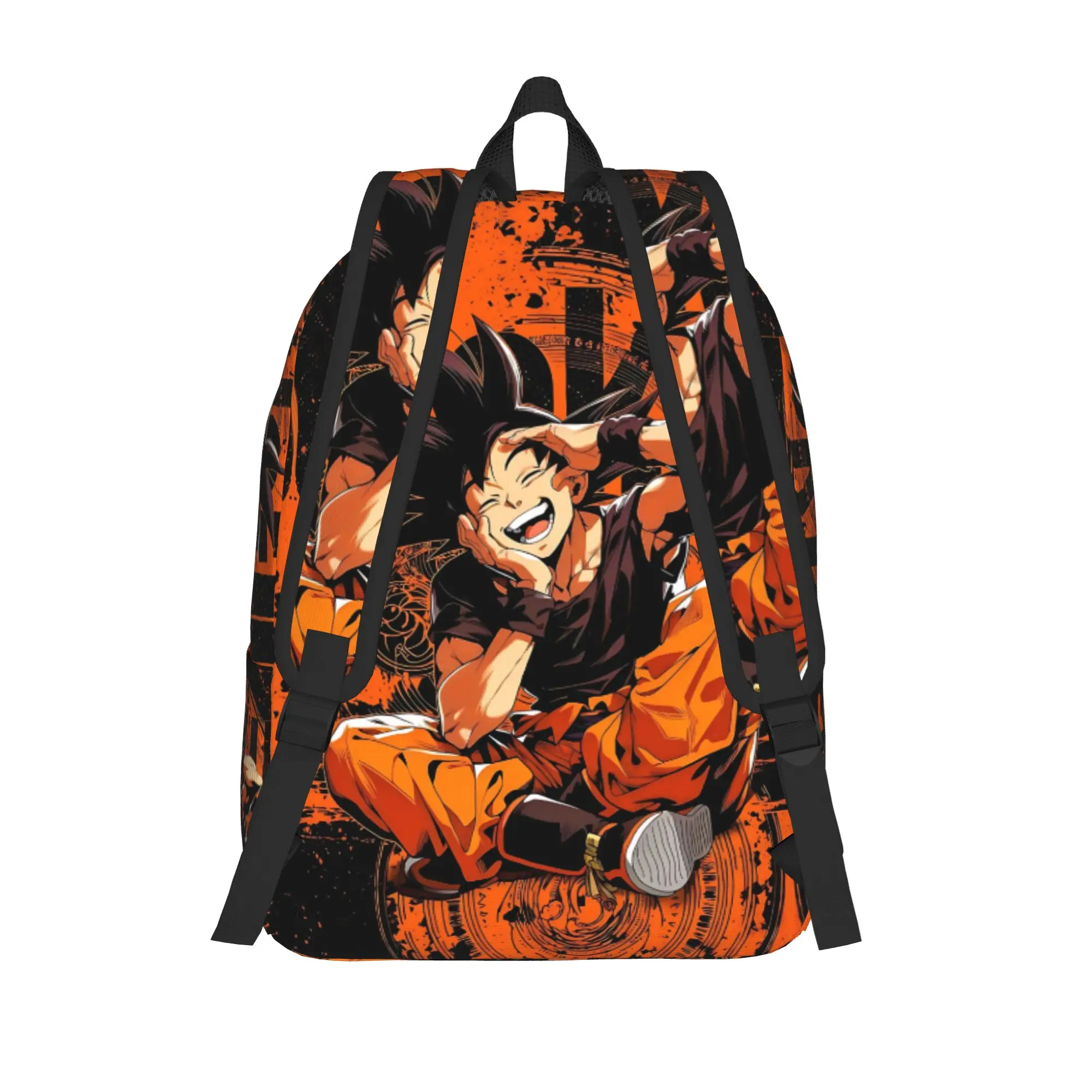 Fashion Dragon Ball Super Saiyan Goku Backpack  Mochilas Snack Storage Campus Zipper Closure Rucksack