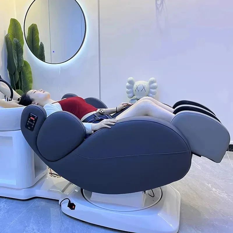 Automatic Washing Chair with Rinse Function, Thai Beauty Salon, Electric Hair Washing Bed with Massage Roller, Popular, High Qua
