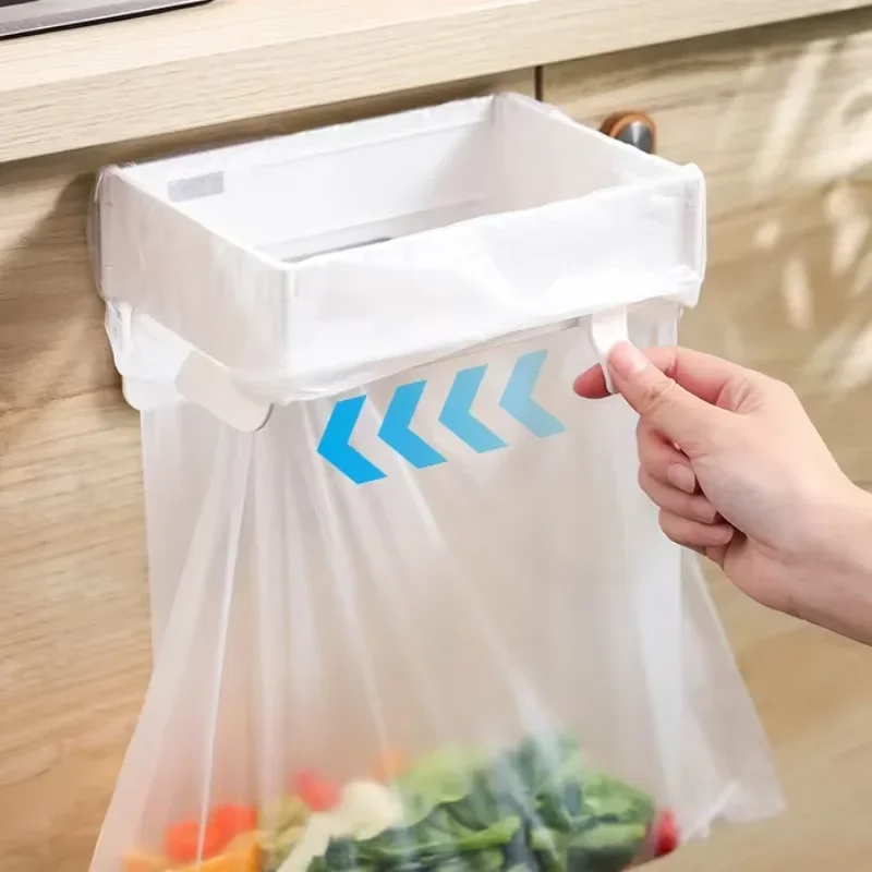 1/2/4PCS Hanging Trash Bag Holder Foldable Garbage Bag Hanging Rack Home Kitchen Bathroom Portable Storage Rack Baby Kids Seat