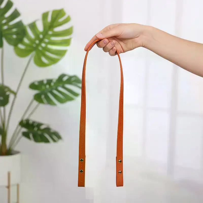 2Pcs Solid Color Detachable PU Leather Bag Belt DIY Replacement Handle Shoulder Bags Handbag Band Strap Band Handles
