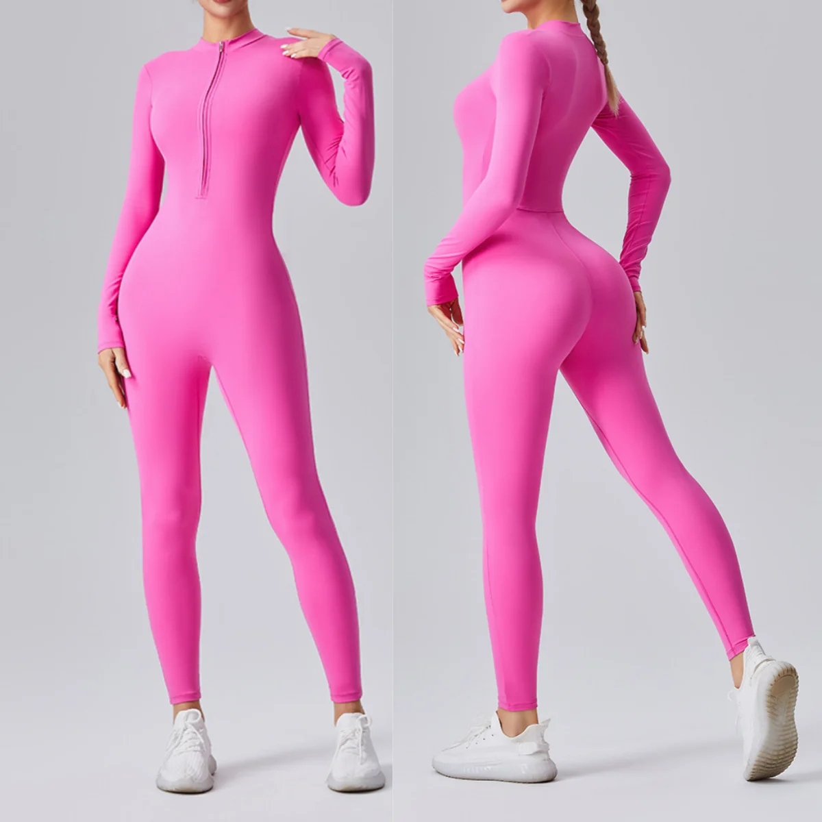 

Yoga Jumpsuits Long Sleeved Women's Sportswear Gym Garment One-piece dance Runing Push Up Workout Sports Suit Fitness Bodysuits
