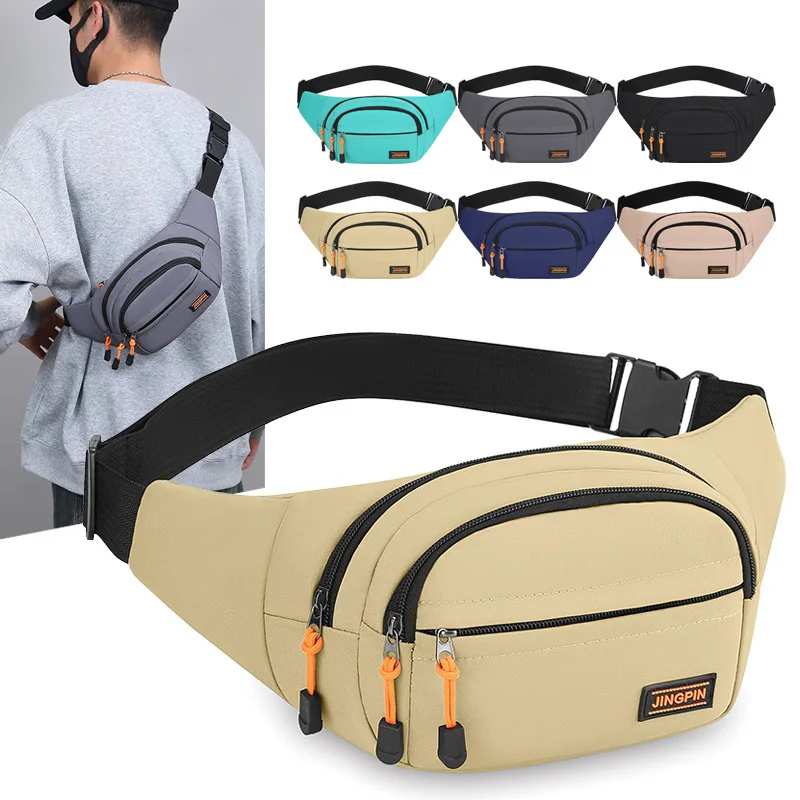 

Men's and Women's Multi-functional High-Capacity Solid Color Waterproof Wear-Resistant Waist Pack for Mobile Phones