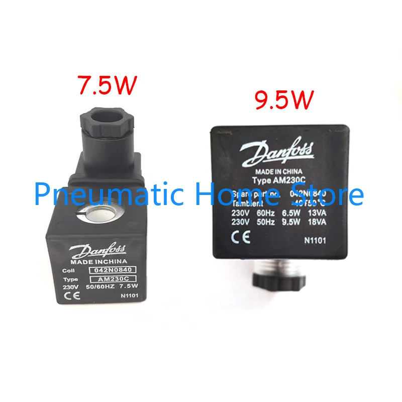 

Danfoss Solenoid Valve Coil 042N0840 AM230C 7.5W 9.5W Inner Diameter 10mm Height 32mm