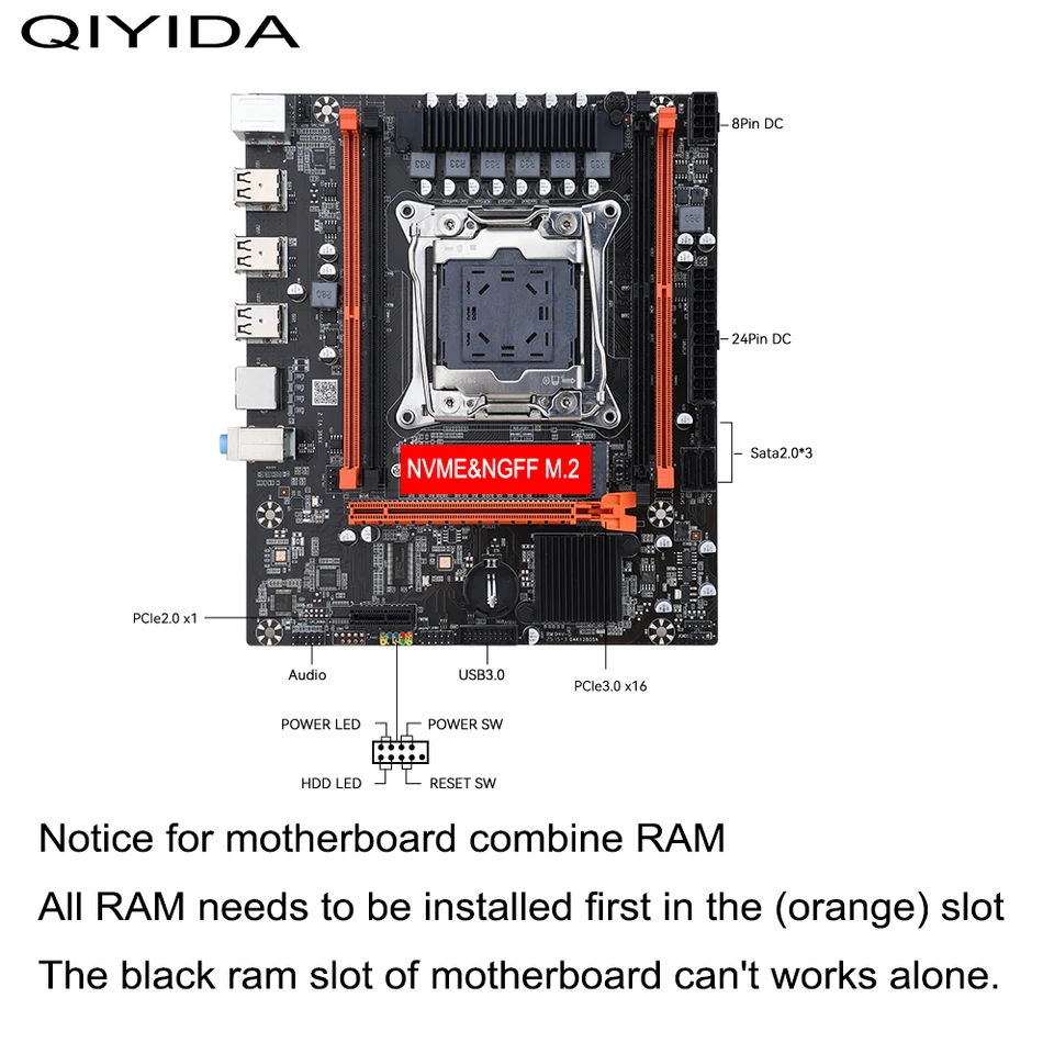 X99ゲーミングマザーボードキット、Xeon E5 2680 V4、DDR4 16GB（8Gx2
