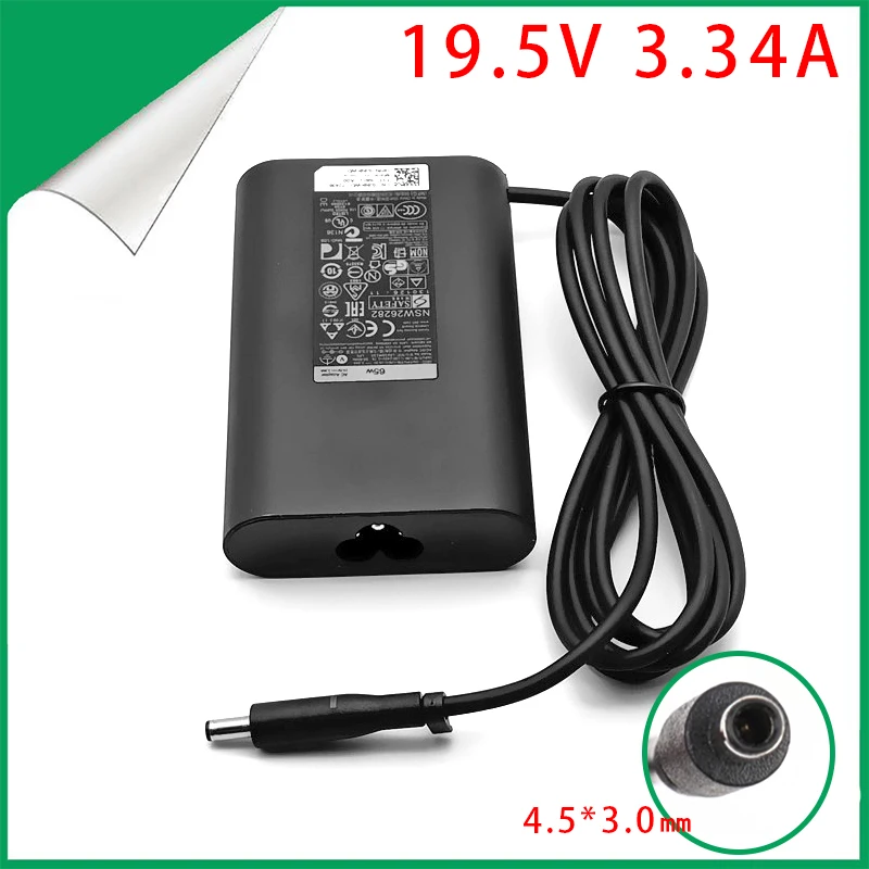 19.5V 3.34A 65W laptop charger ac adapter for Dell Vostro 15 3561 3562 3565 3568 3572 3578 5568 5370 XPS 13 9333 9344