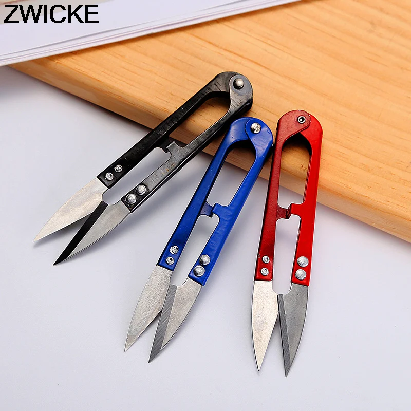 1Pcs New Useful Stainless Steel Stitch U-Shape Use Scissors Cut Fishing Line Trimming Nipper Essential Cross Accessories