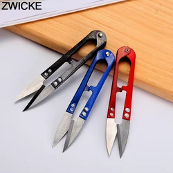 1Pcs New Useful Stainless Steel Stitch U-Shape Use Scissors Cut Fishing Line Trimming Nipper Essential Cross Accessories