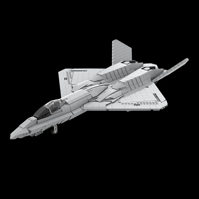 戦闘機のビルディングブロックセット,MOC-YF-23個,軍隊,黒のやもめ,空軍,現代の戦争兵器,飛行機モデル,ギフト玩具,2133個