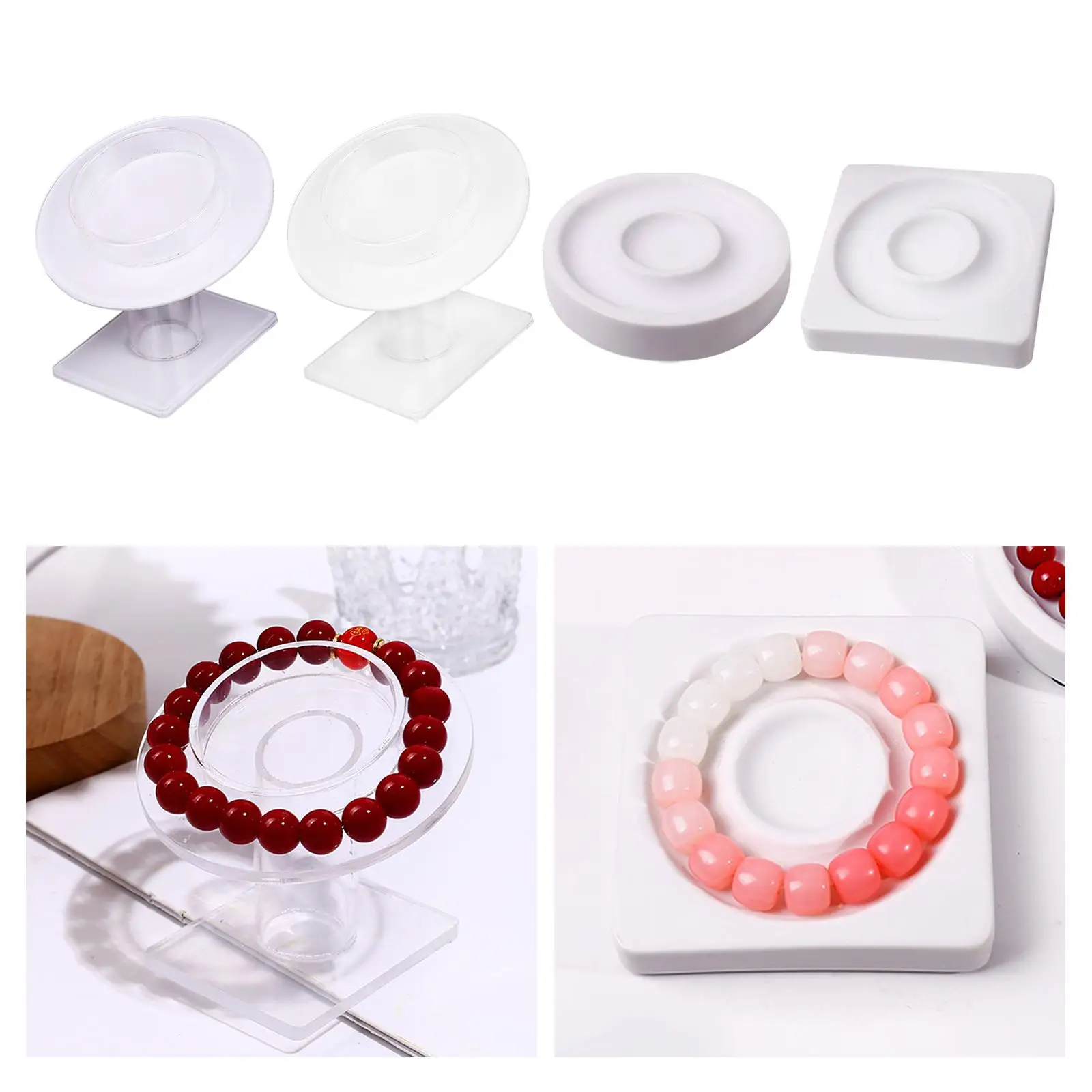 

Acrylic Bracelet Display Stand Holder,Storage Rack Organizer,Jewelry Holder Showcase Shelf for Countertop Watch,Store Decoration