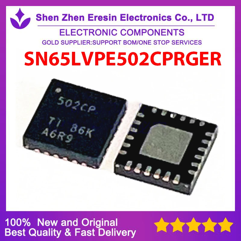 

Free shipping 10PCS/LOT SN65LVPE502CPRGER QFN24 New and original