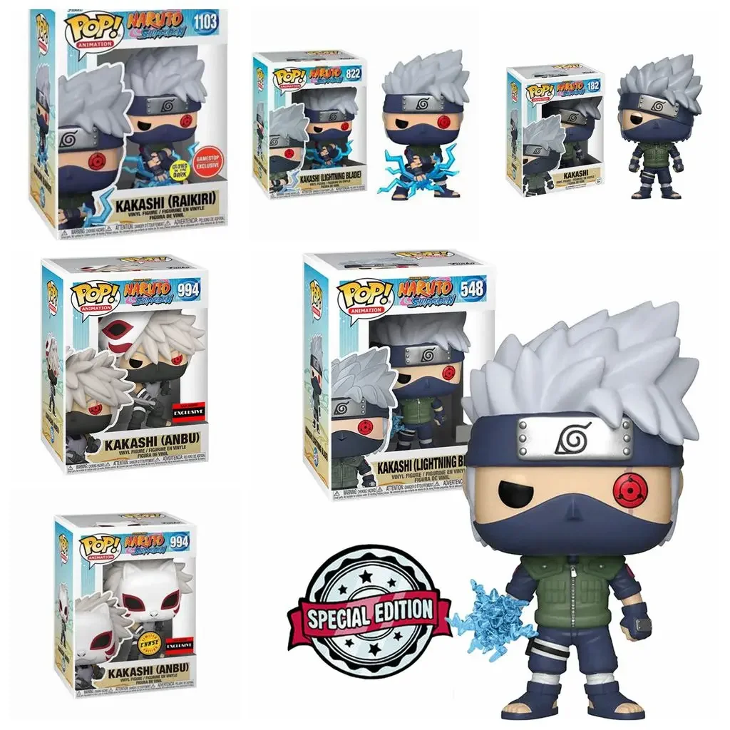 Funko Pop Animation Naruto Kakashi ANBU 994# Exclusive 822# 1103# 548# 182# Special PVC Action Figure Collectible Model Toys