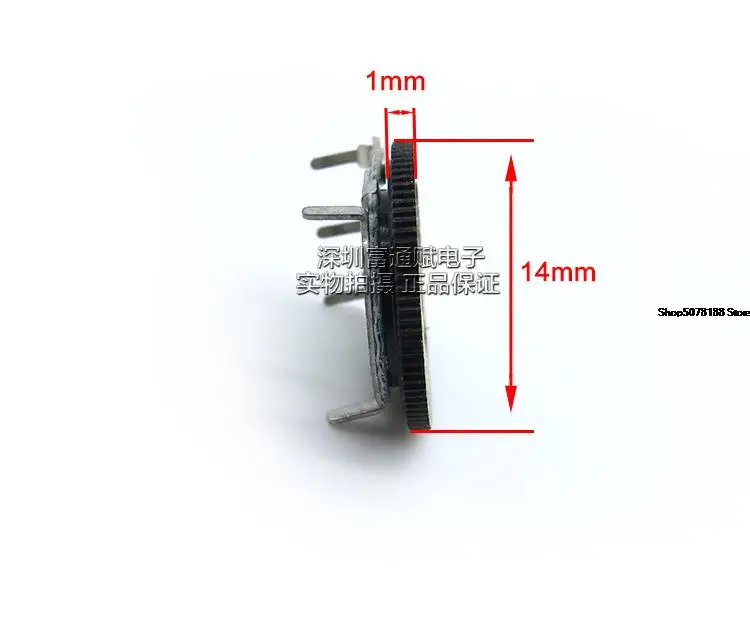 High Quality Gear Dial Turntable Adjustable Volume Potentiometer 14 × 1 Single Connection B10k B20k B50k