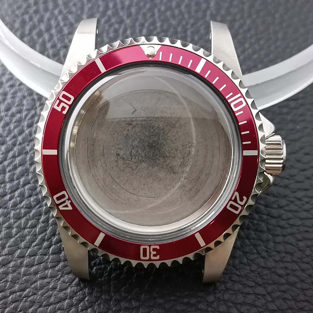 عالية الجودة فضي ريترو حافظة 39.5 مللي متر ساعة رجالية تناسب NH34 NH35 NH36 حركة/القرص صندوق ساعة أوتوماتيكي