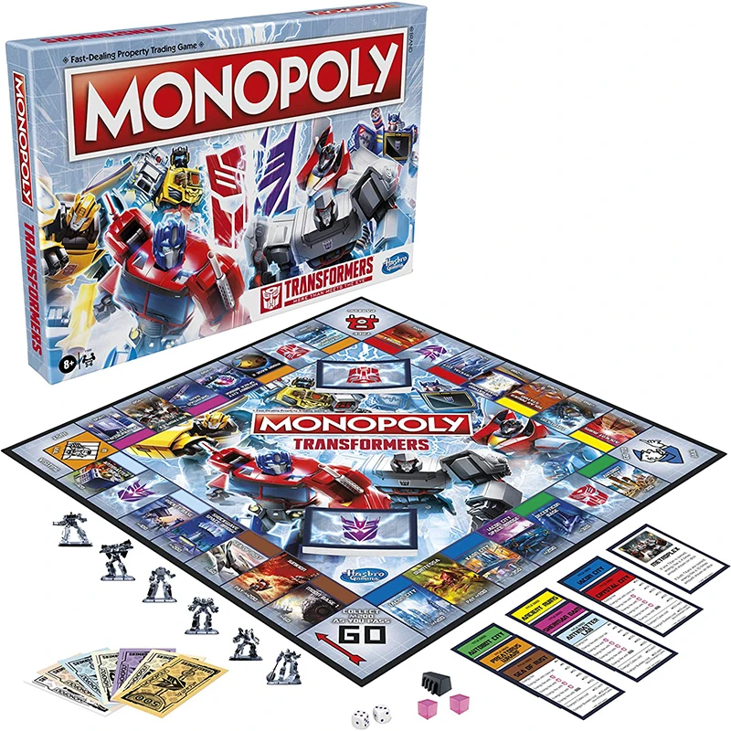 Original Hasbro Gaming Monopoly Transformers Board Games for Kids Family Games for Party Educational Table Game Kids Toy Gifts