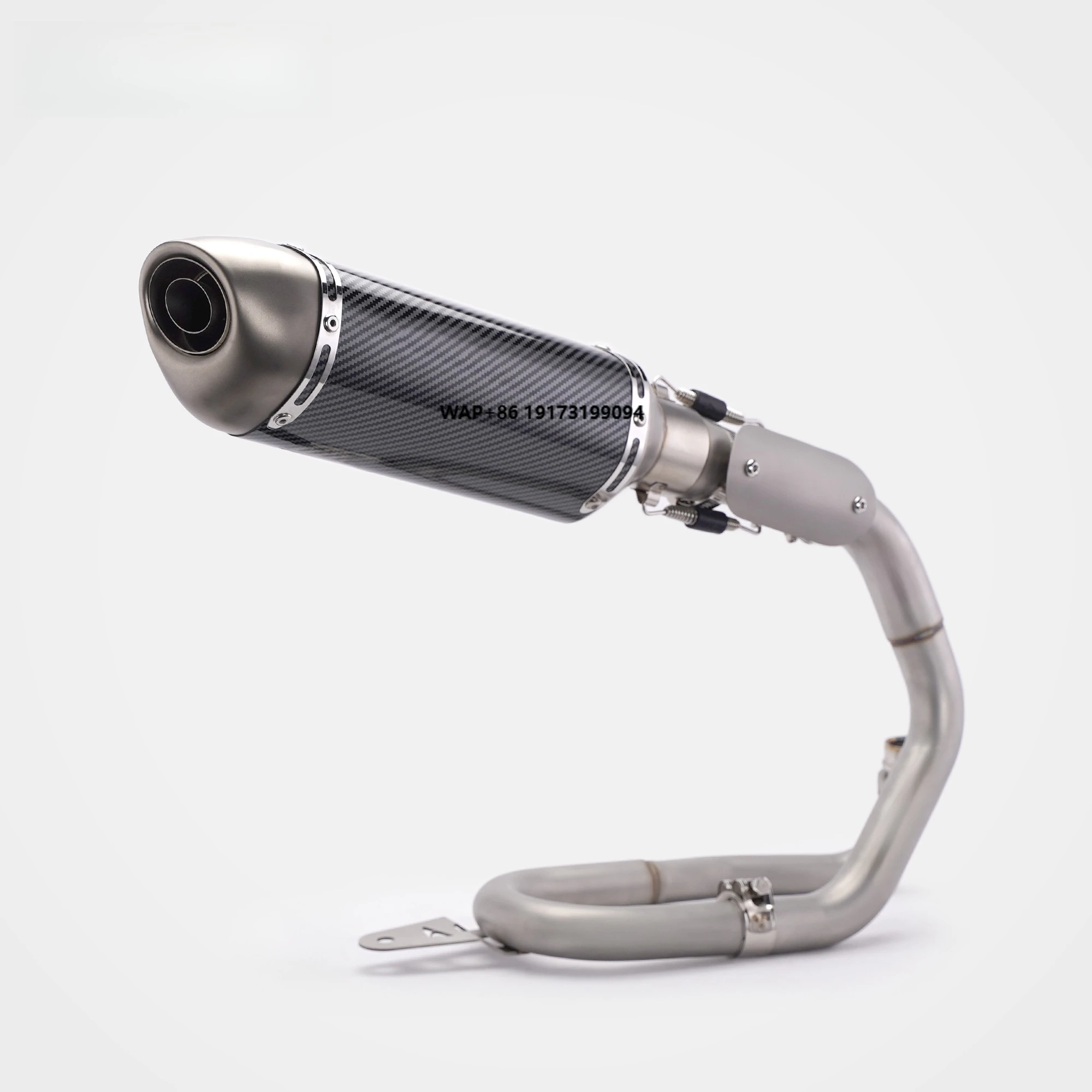 For Monkey 125 Exhaust Stainless Steel Black/Silver Small Square Full Exhaust System Low Backpressure Optimization Urban