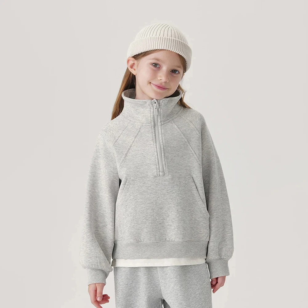 

2025 New Fashion Kids Tracksuit Cotton Solid Color Children Girl Sweatshirt + Pant Toddler Girl Clothes Set
