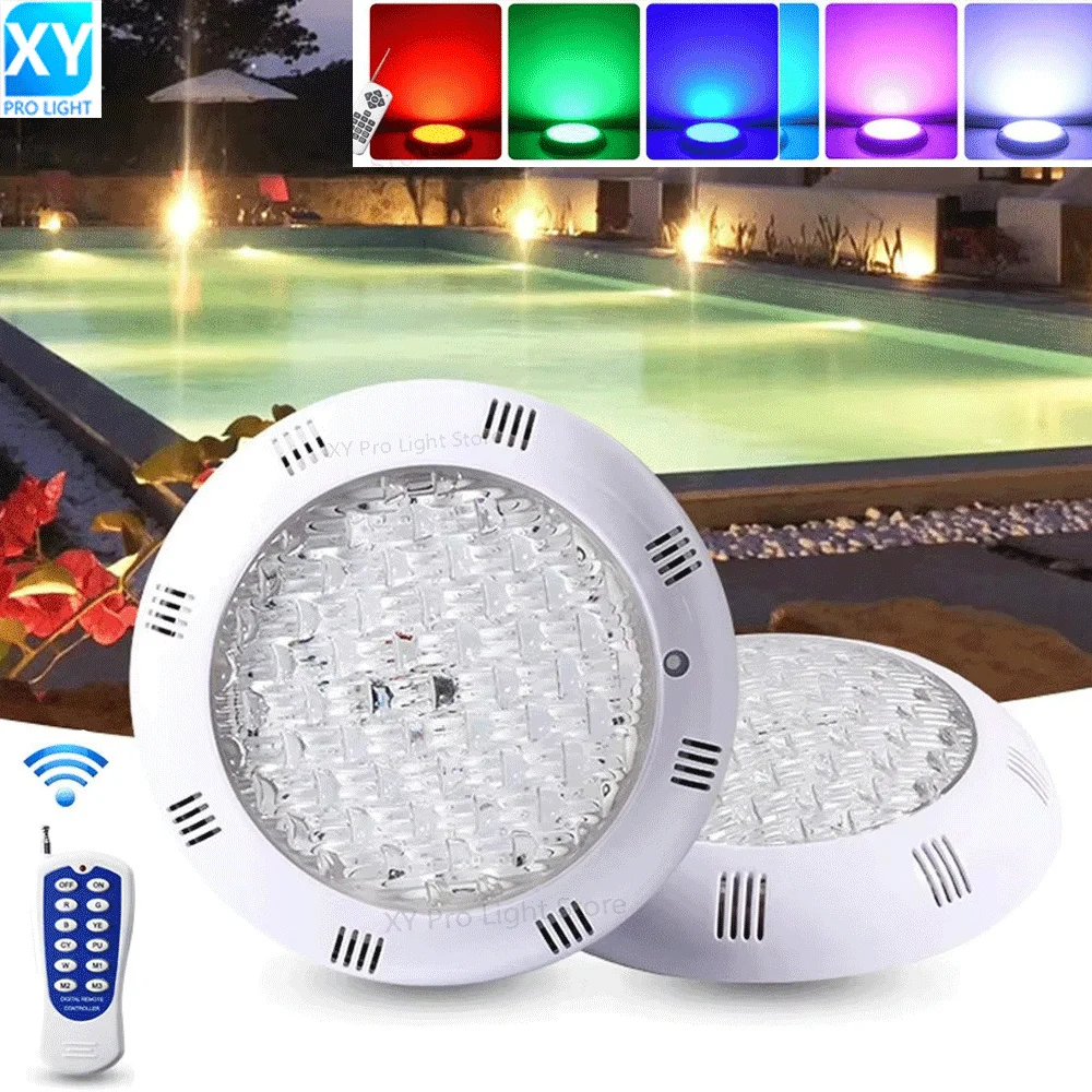 

12W RGB LED Swimming Pool Light 6W 9W IP68 Waterproof AC/DC12V Outdoor 18W RGB UnderWater Lights Pond LED Piscina Luz Spotlight