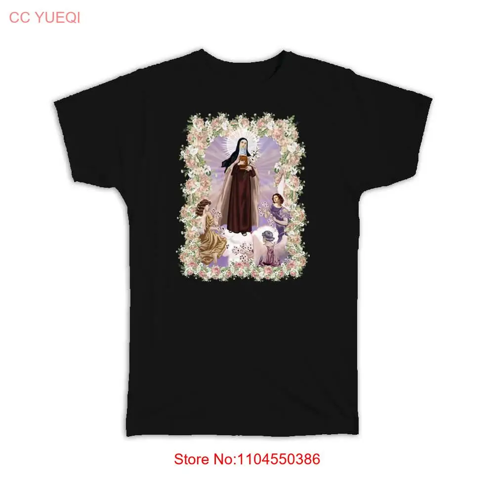 Saint Teresa Margaret Redi T Shirt Catholic Church Angels Flower Frame Home Decor long or short sleeves