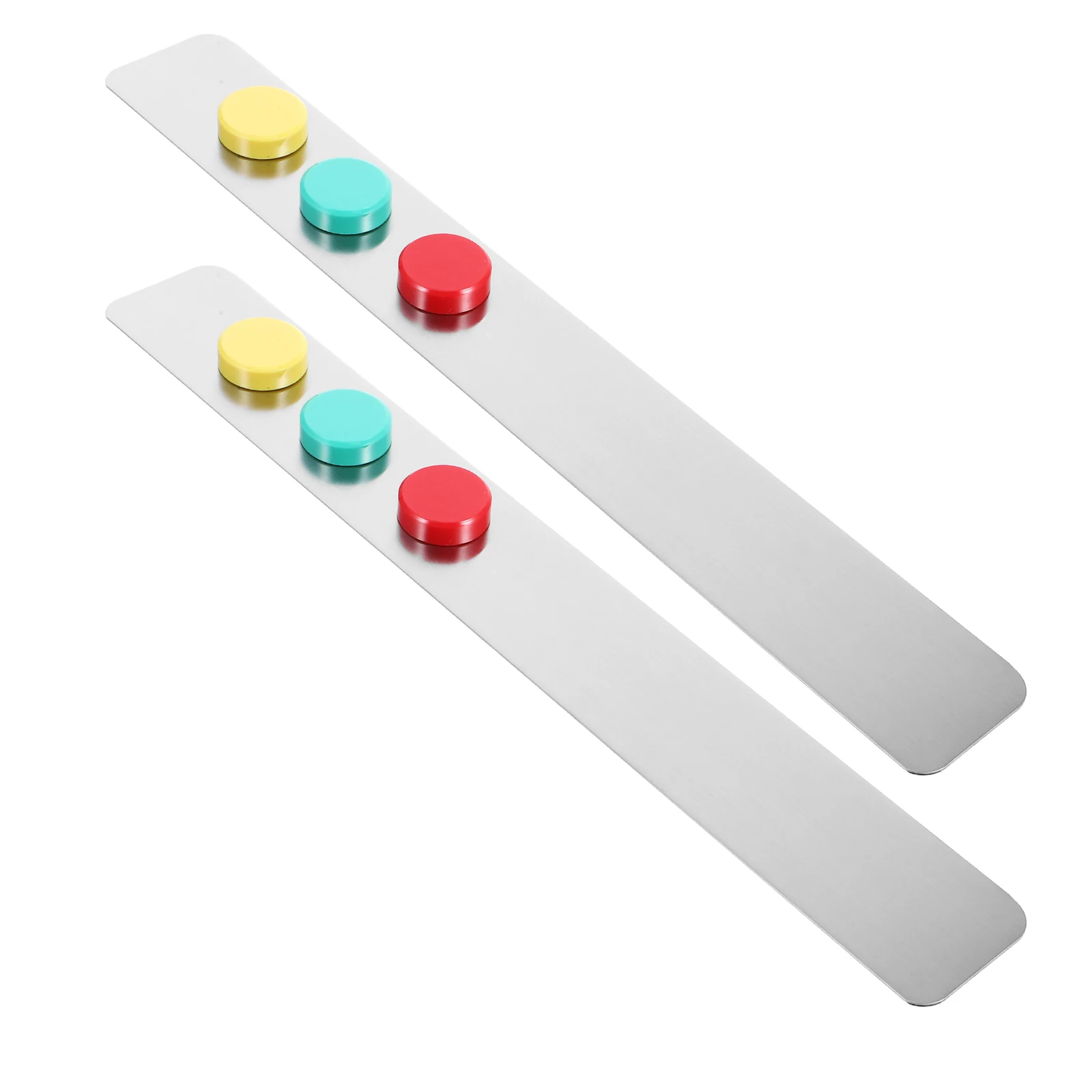 

2Pcs Magnetic Bulletin Strips Strong Adhesive Backing Iron Board Organizer for Notes Memos Home Office Classroom Decor