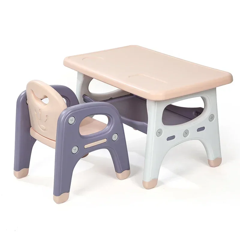 Learning Table and Chair Set for Kids Small Kindergarten Desk Baby Writing Table Plastic Play and Study Desk image 6