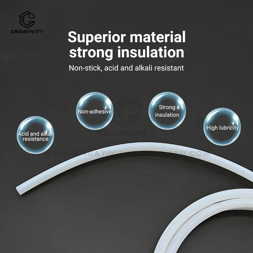 

Bambu Lab PTFE Tube ID 2.5mm OD 4mm P1P AMS A1 Mini 3D Printer Teflonto Pipe 1.75mm Bambulab Ptfe Tube Bambulabs P1S/X1 AMS LITE