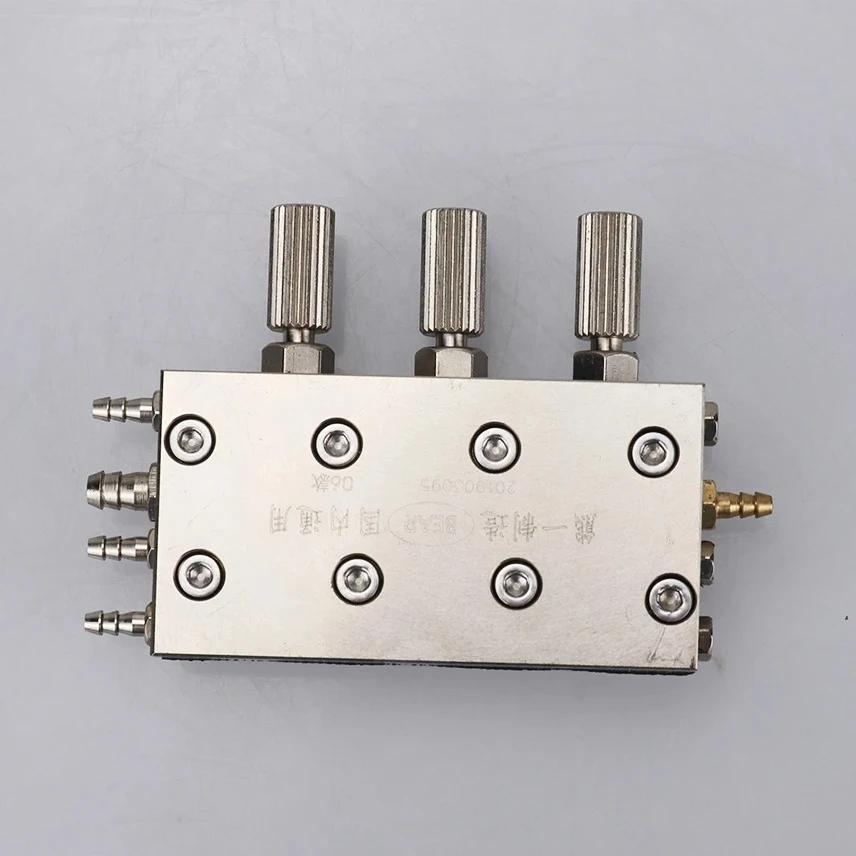 Hotsale 3 in 1 /4 in 1 Lab Valve Control Lab Chair Air/ Water Triple Diaphragm Membrane Valve Labs Equipment Quadruples Diaphrag