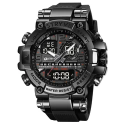 New STRYVE Watch 8025 Fashion Sports Men's Watches High Quality Digital-Analog Dual Movement 5ATM Waterproof Watches