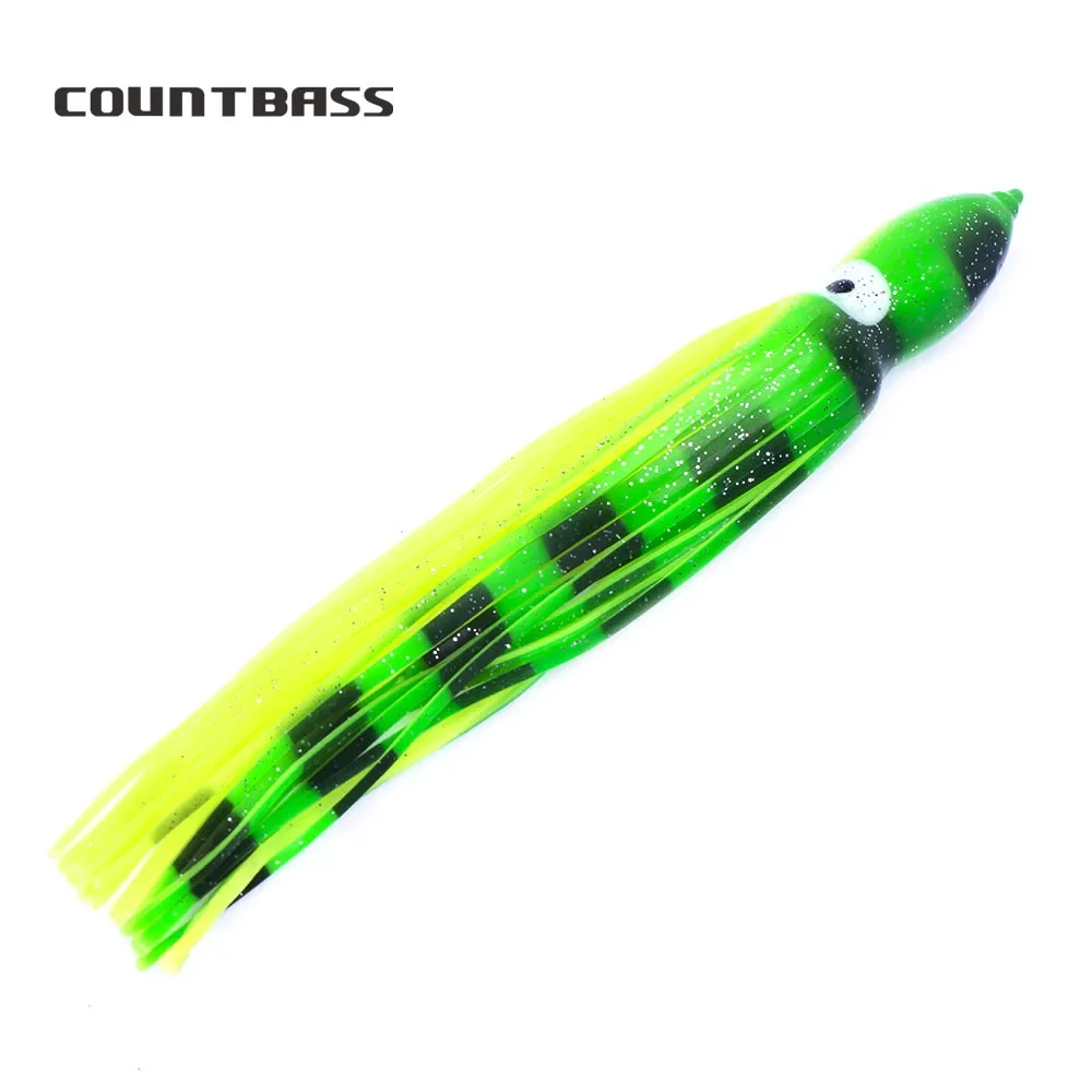 

Countbass 2PCS 28cm Trolling Squid Skirts, Soft Octopus Lures, Hoochie Fishing Baits, Marlin Wahoo Tuna Tail, Tackle Craft