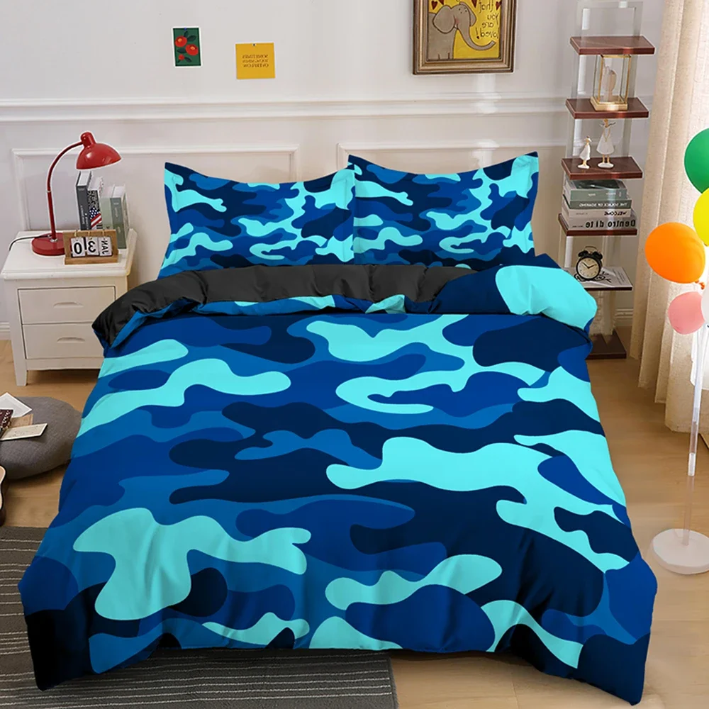 Home Textile Cool Boy Girl Kid Adult Duver Cover Set Camouflage Bedding Sets King Queen Twin Comforter Covers With Pillowcase