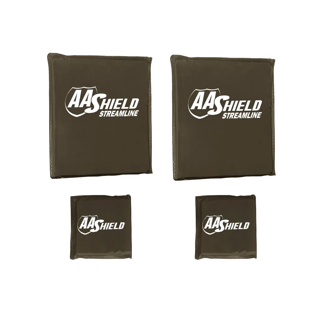 

AA Shield Streamline Bulletproof Soft Body Armor Inserts Plate UHMWPE Self Defense Supply Ballistic NIJ IIIA 10x12-T0 & 6X6 Kit