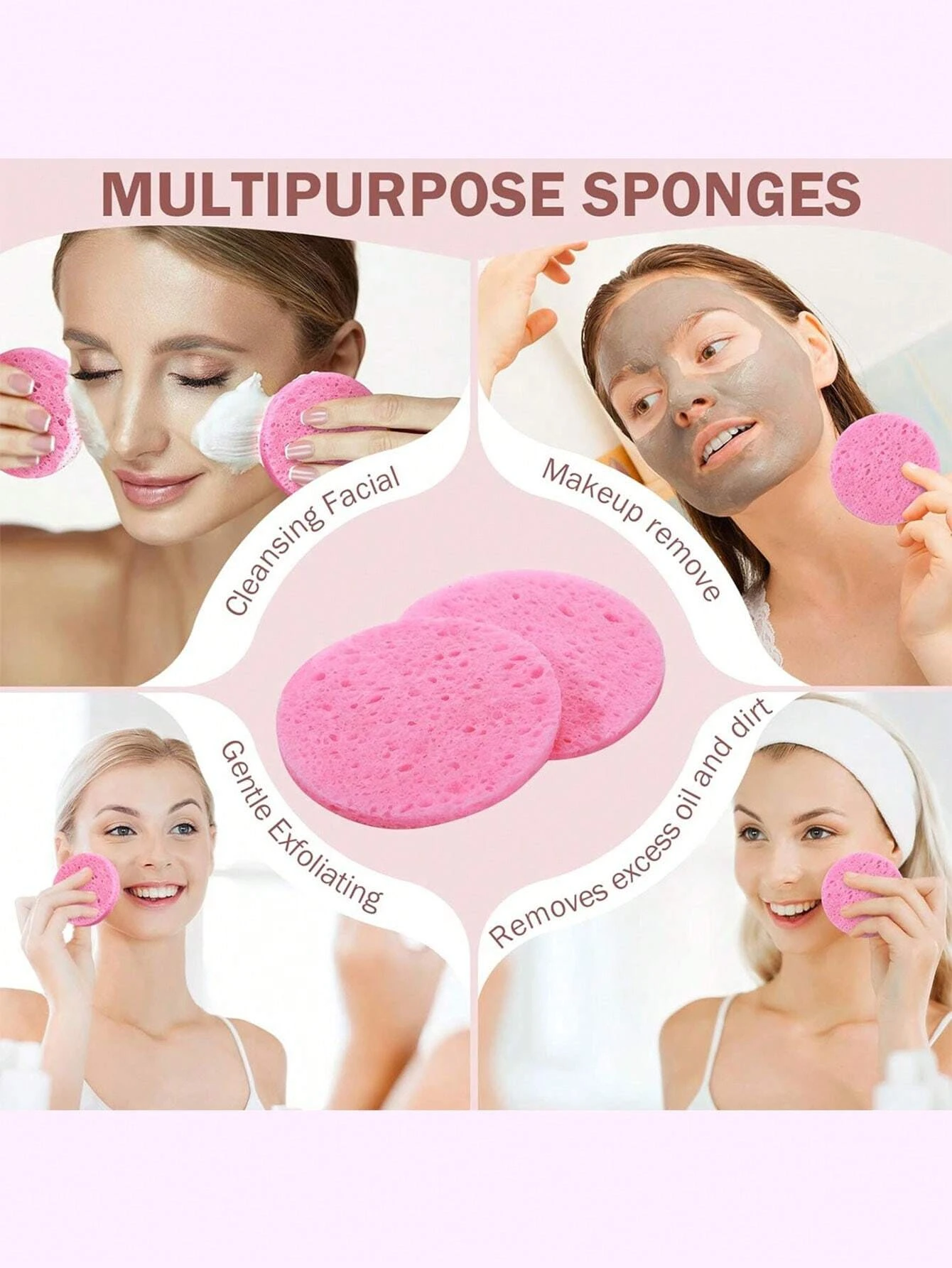 10/20Pcs Reusable Round Compressed Face Wash Wood Pulp, Exfoliating Face Wash,Suitable For Family Or Travel, Face Wash Wood Pulp image 4