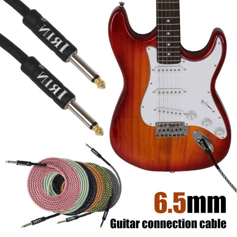 3m Guitar Audio Wire 6.5mm Plug Pure Copper Denoise Weave Audio Wire Cord for Musical Instrument Electric Guitar Bass Accessory