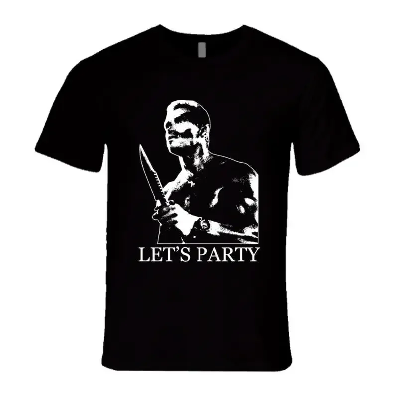 Commando Arnold Let's Party Funny Action Movie T Shirt
