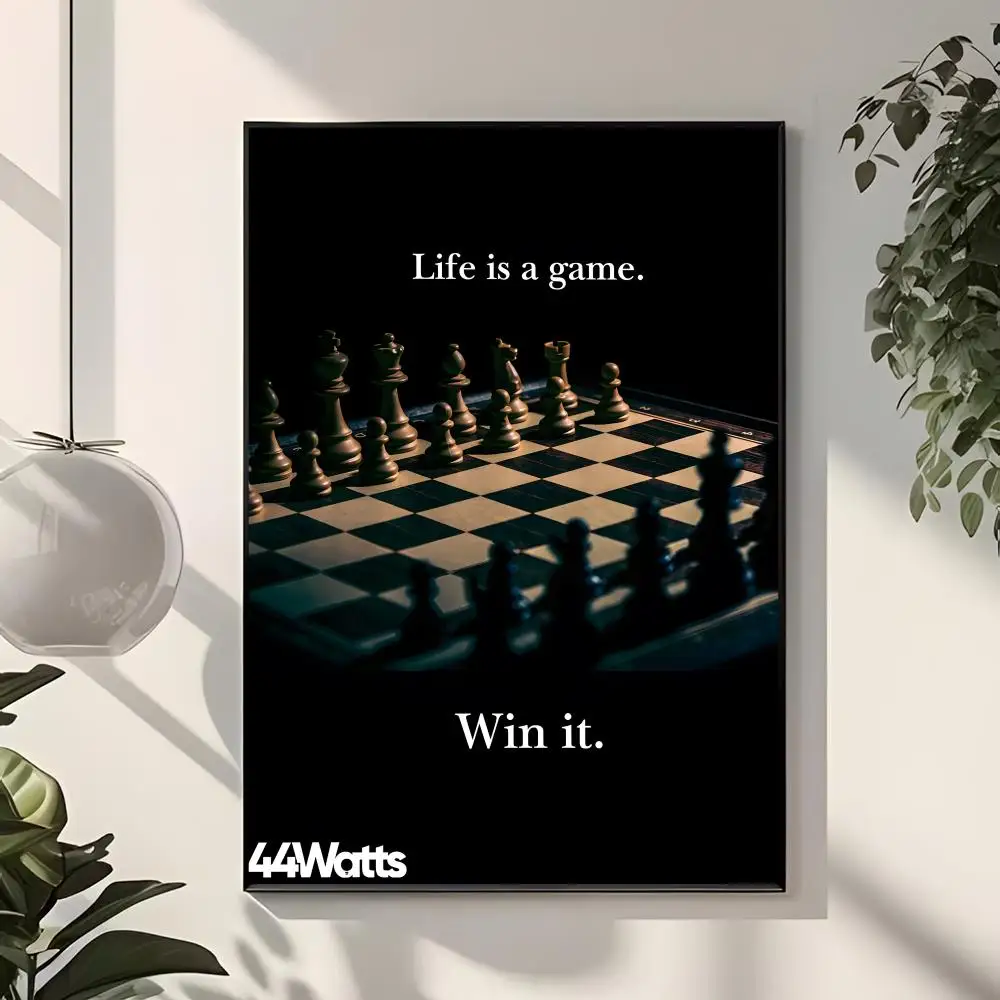 Inspiring Art M-Motivational Chess Quotes Poster  Classic Home Interior Design & Modern Wall Decor Art Collection